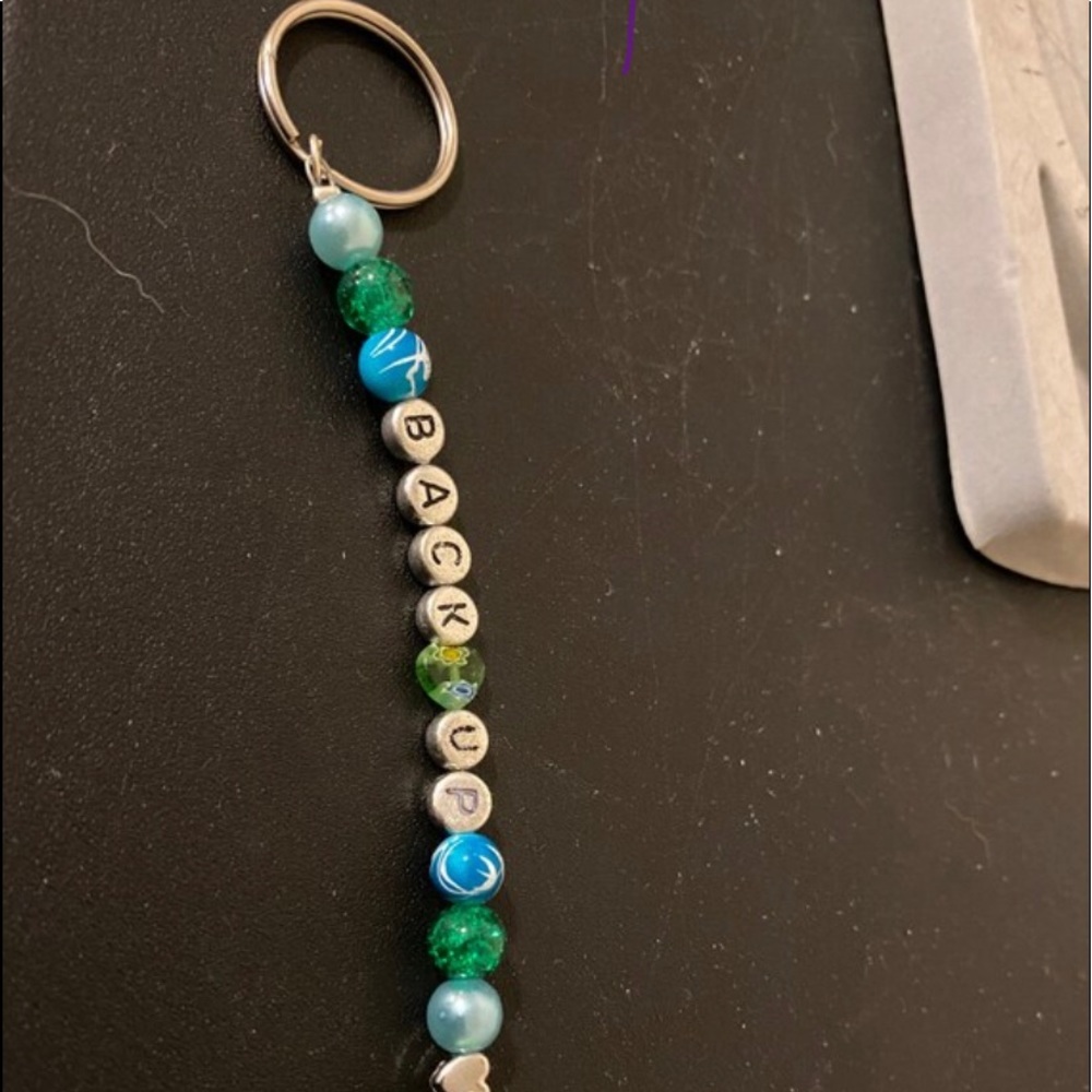 ❤️ 5 for $20❤️ Hand made “Back up” sassy beaded keychain